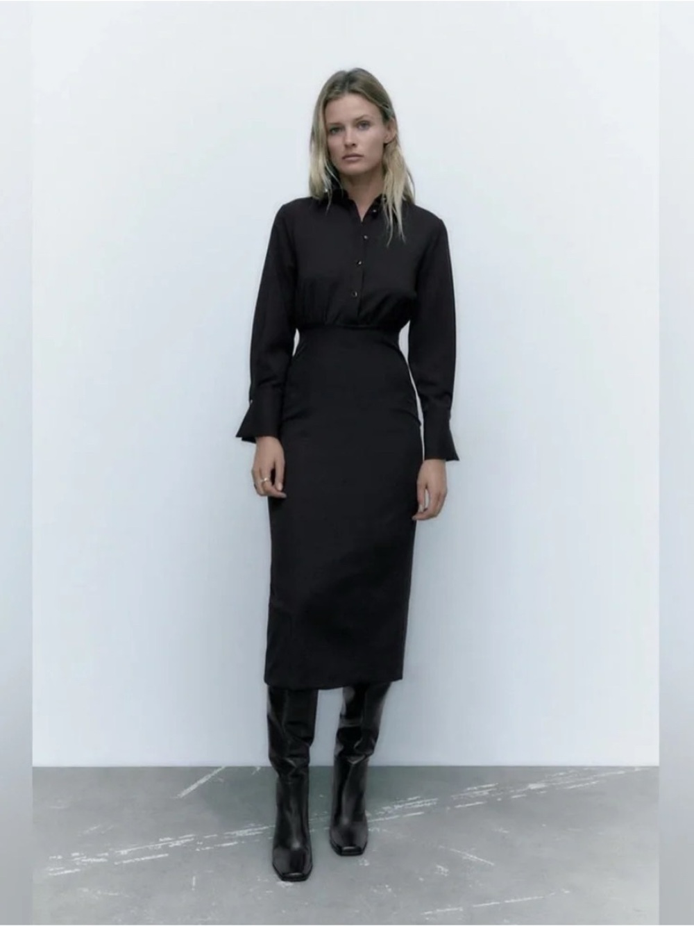 Zara Black Midi Dress